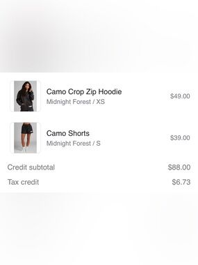 COMFRT Camo Zip Hoodie & Shorts - Midnight Forest